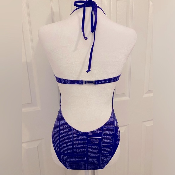 Beautiful rare vintage John Galliano gazette newspaper swimsuit - Picture 4 of 8